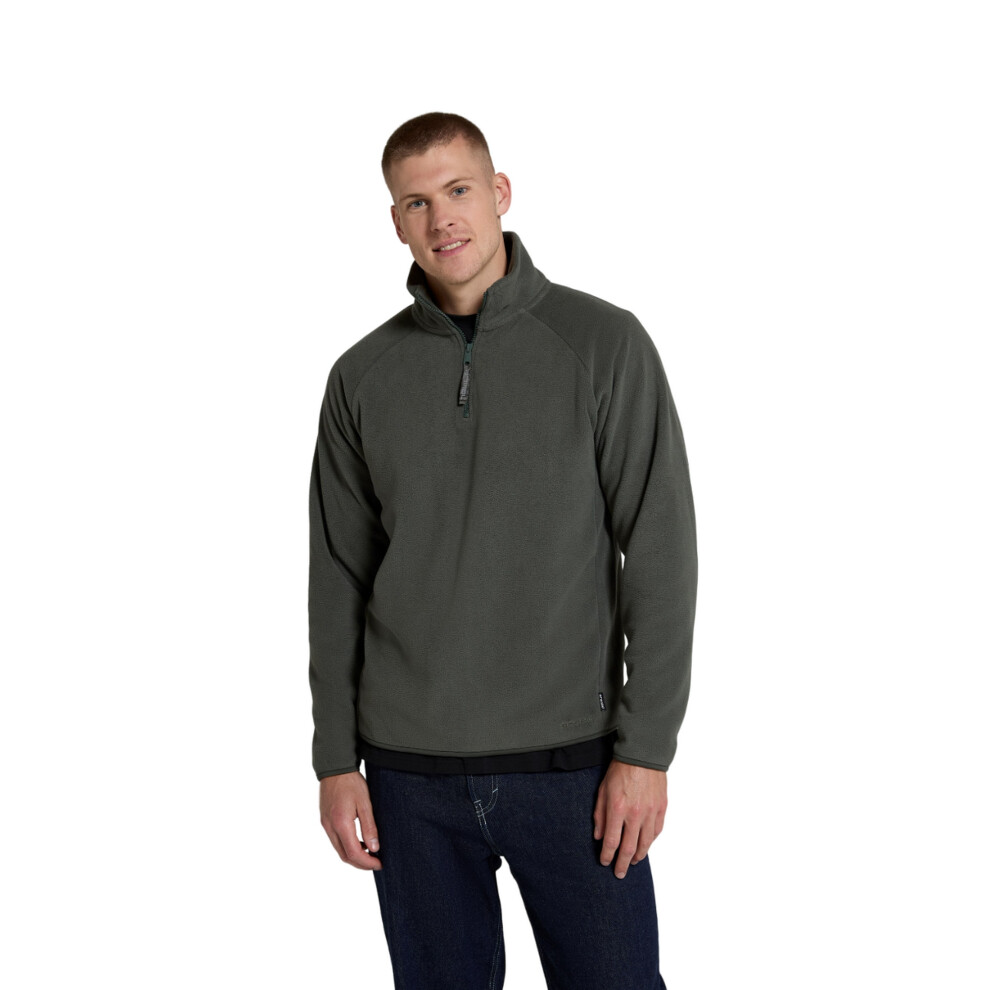 (XS, Dark Khaki) Animal Mens Stockholm Half Zip Fleece Top