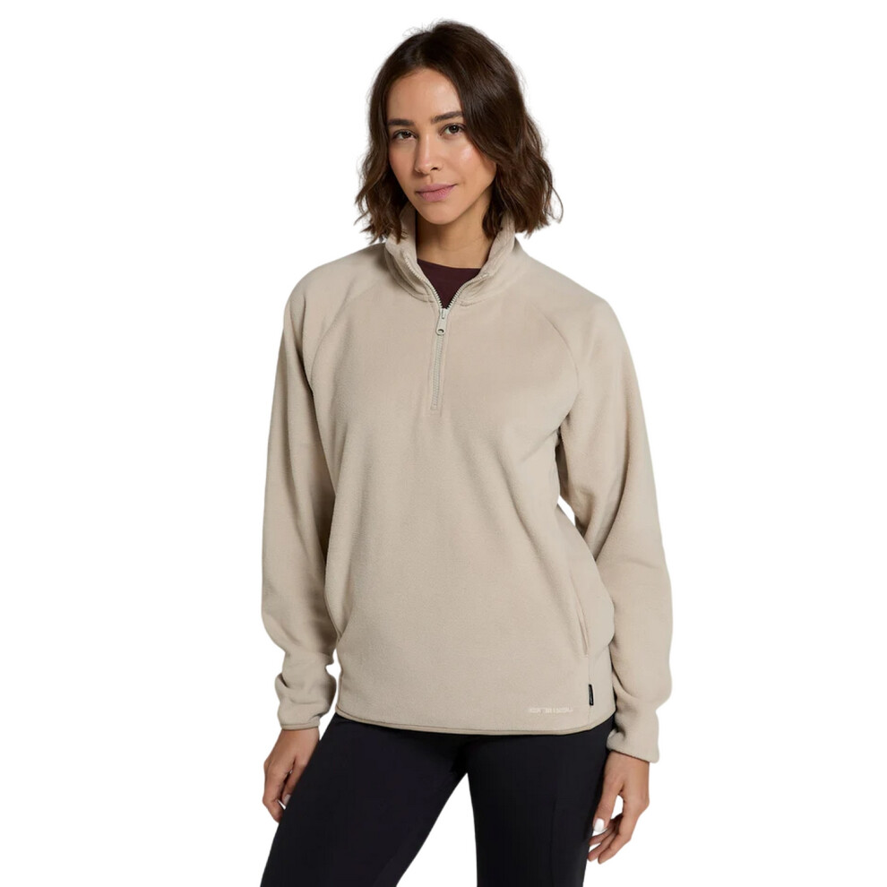 (20 UK, Beige) Animal Womens/Ladies Stockholm Half Zip Fleece Top