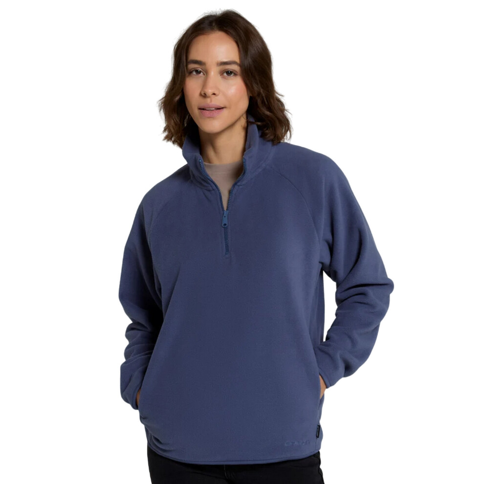 (18 UK, Navy) Animal Womens/Ladies Stockholm Half Zip Fleece Top