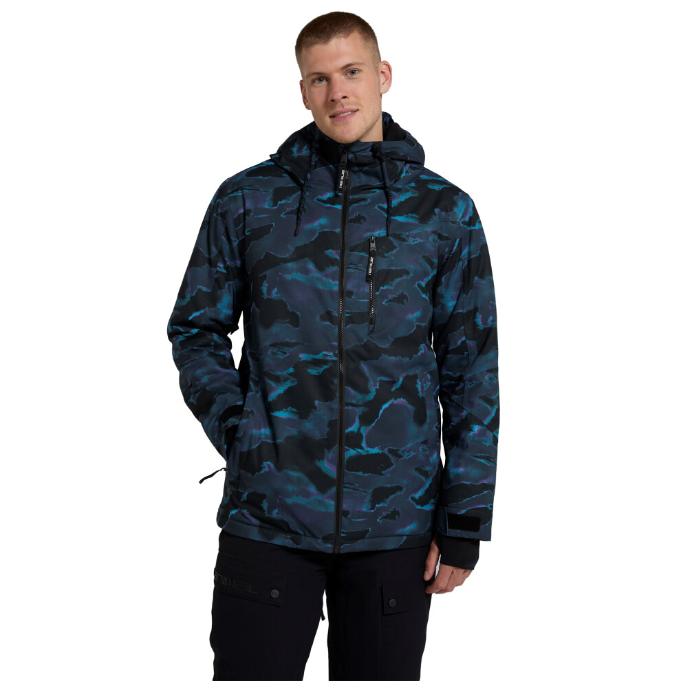 (XL, Charcoal) Animal Mens Laxx Camo Ski Jacket