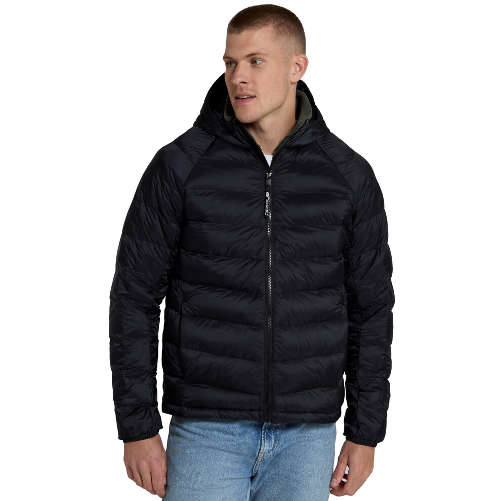 (L, Jet Black) Animal Mens Cloud Cosi Light Padded Jacket