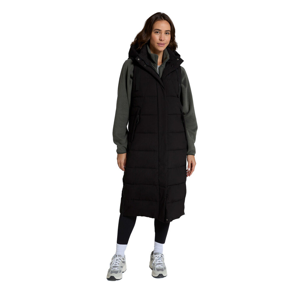 (8 UK, Jet Black) Animal Womens/Ladies Comfort Zone Longline Gilet