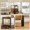 Homcom HOMCOM Bedside Table with Charging Station for Living Room, Rustic Brown 4