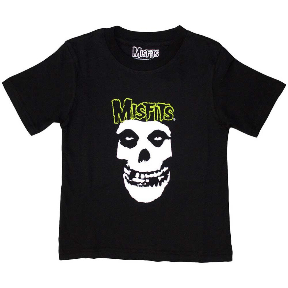 (1-2 Years, Black) Misfits Childrens/Kids Skull Logo T-Shirt