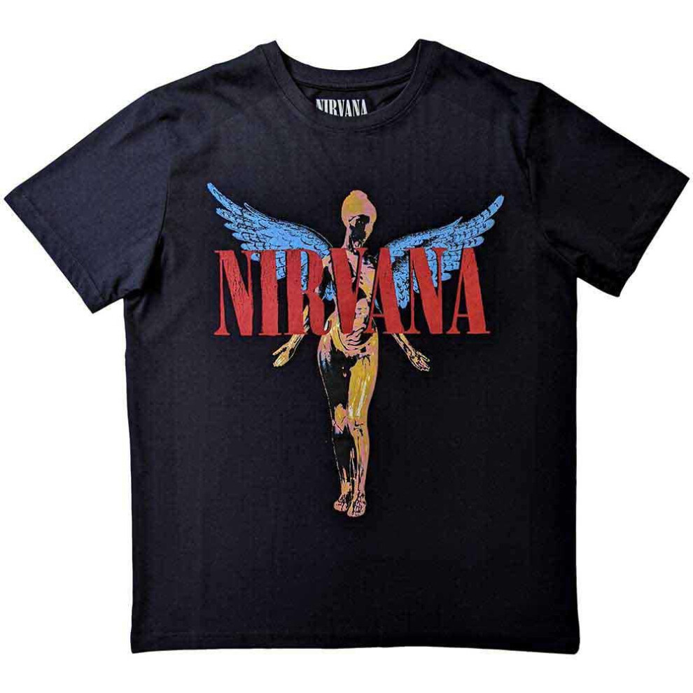 (7-8 Years, Black) Nirvana Childrens/Kids Angelic T-Shirt-image-OPC-PFP27TW-NEW