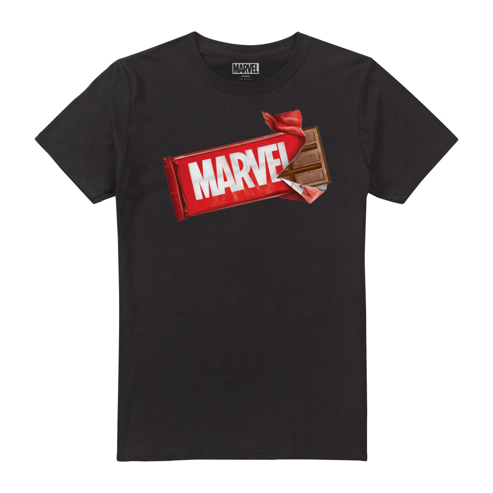 (L, Black) Marvel Mens Choc Brick T-Shirt