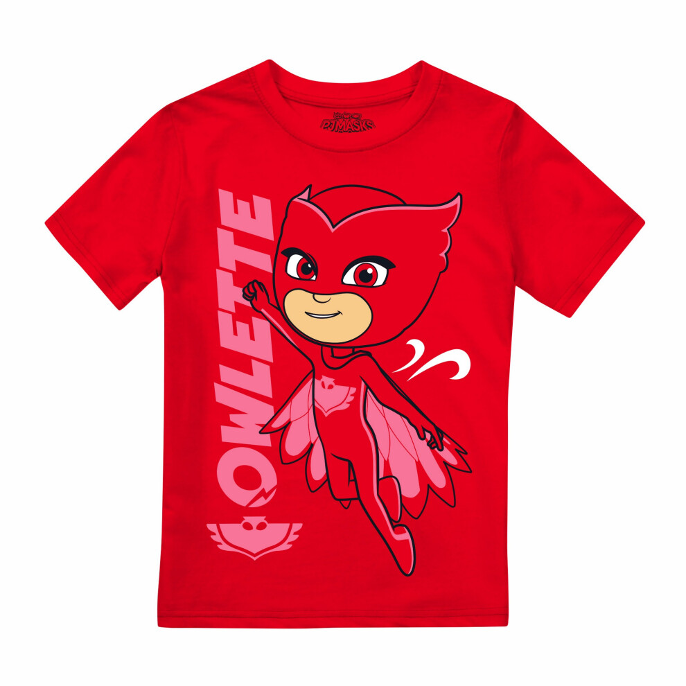 (5-6 Years, Red) PJ Masks Boys Owlette T-Shirt