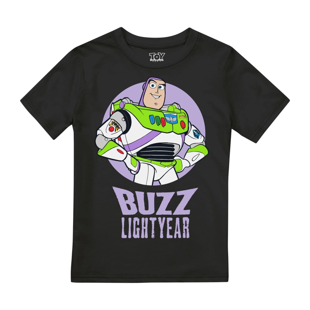 (3-4 Years, Black) Toy Story Boys Buzz Lightyear T-Shirt