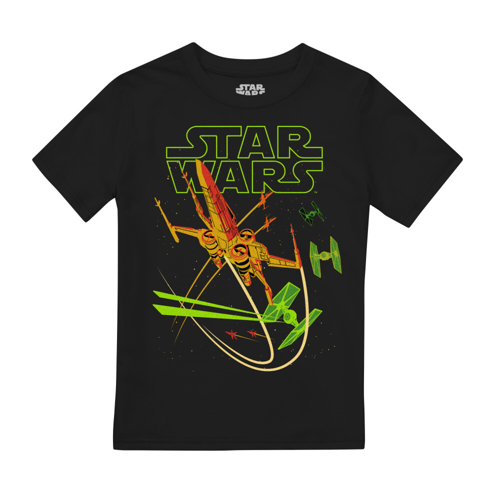 (5-6 Years, Black) Star Wars Childrens/Kids X-Wing T-Shirt