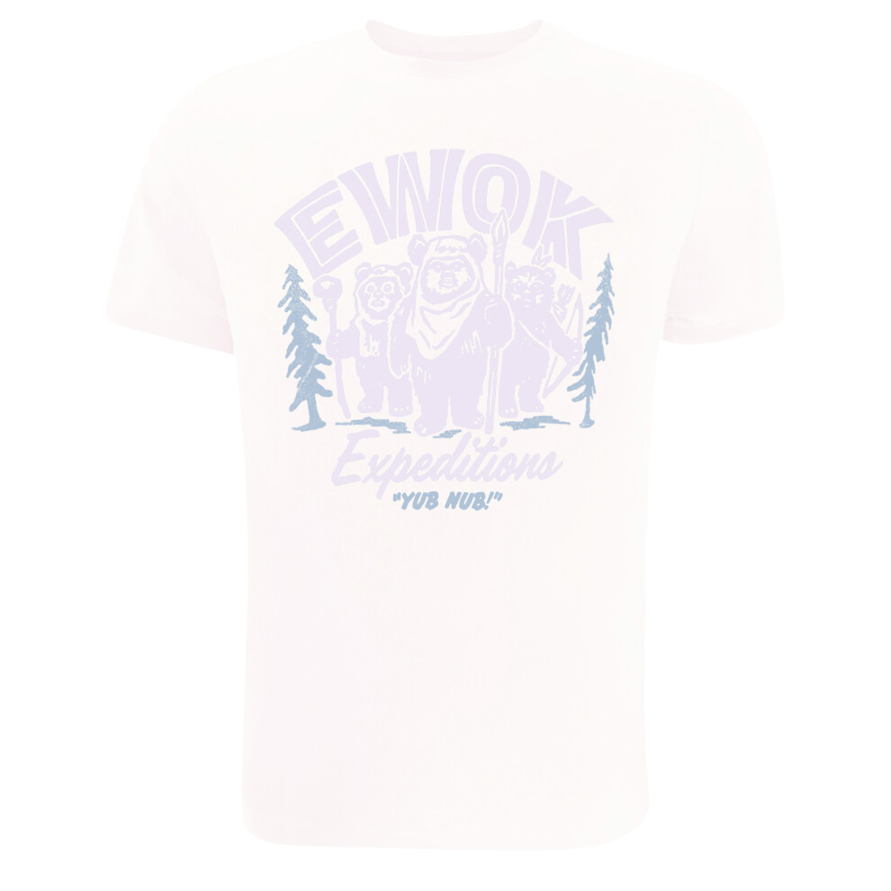 (M, White) Star Wars Mens Expedition Ewok T-Shirt