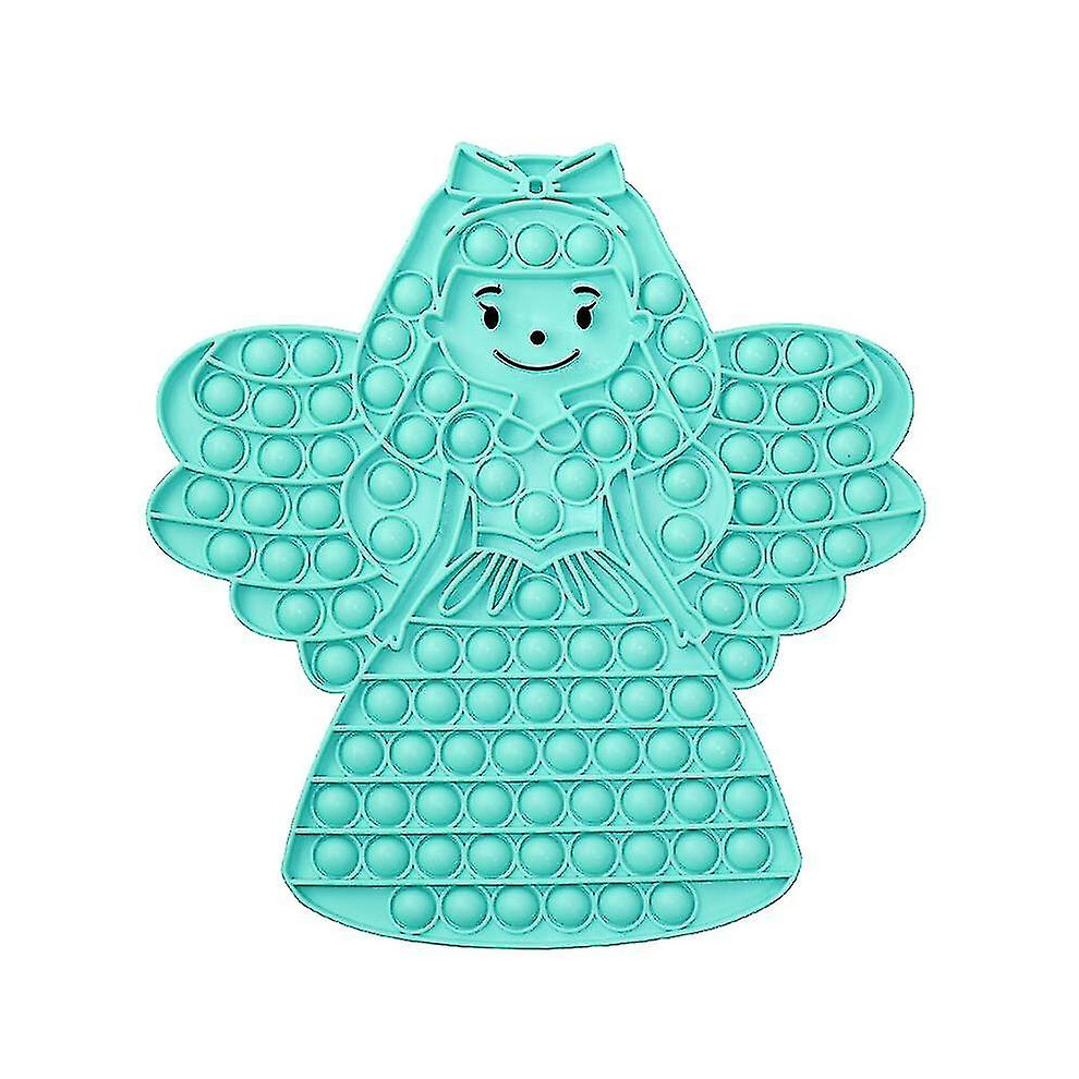 (Princess Style 3) Silicone Decompression Toy Cute Rainbow Push Bubble Fidget Toy