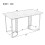 140x80cm Metal Frame Rectangular Dining Table (1-pcs), Adjustable Feet 2