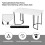 140x80cm Metal Frame Rectangular Dining Table (1-pcs), Adjustable Feet 5