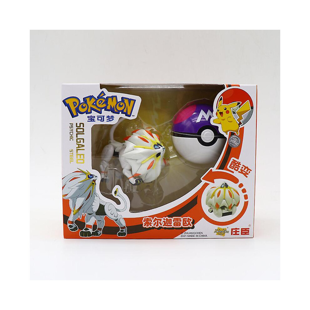 (Solgaleo) Deformed Pikachu Doll Pokeball Children's Toy Gift Deformed Toys