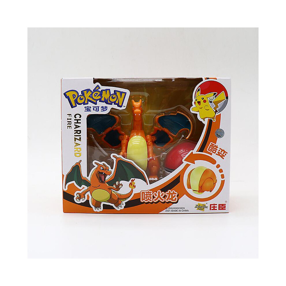 (Charizard) Deformed Pikachu Doll Pokeball Children's Toy Gift Deformed Toys