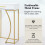 120x38x76 cm, White/ Gold Console Table with 2 Drawers 3