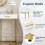 120x38x76 cm, White/ Gold Console Table with 2 Drawers 4