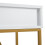 120x38x76 cm, White/ Gold Console Table with 2 Drawers 8