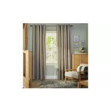 (Width 116Cm X Drop 137Cm) Stripe Printed Lined Eyelet Curtains Charcoal Modern, Stylish Window Treatment Thermal & Light-Blocking, Easy to Hang