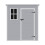Living And Home 6 x 6FT Durable PP Storage Shed with Pent Roof, Window, Vent 3
