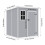 Living And Home 6 x 6FT Durable PP Storage Shed with Pent Roof, Window, Vent 7