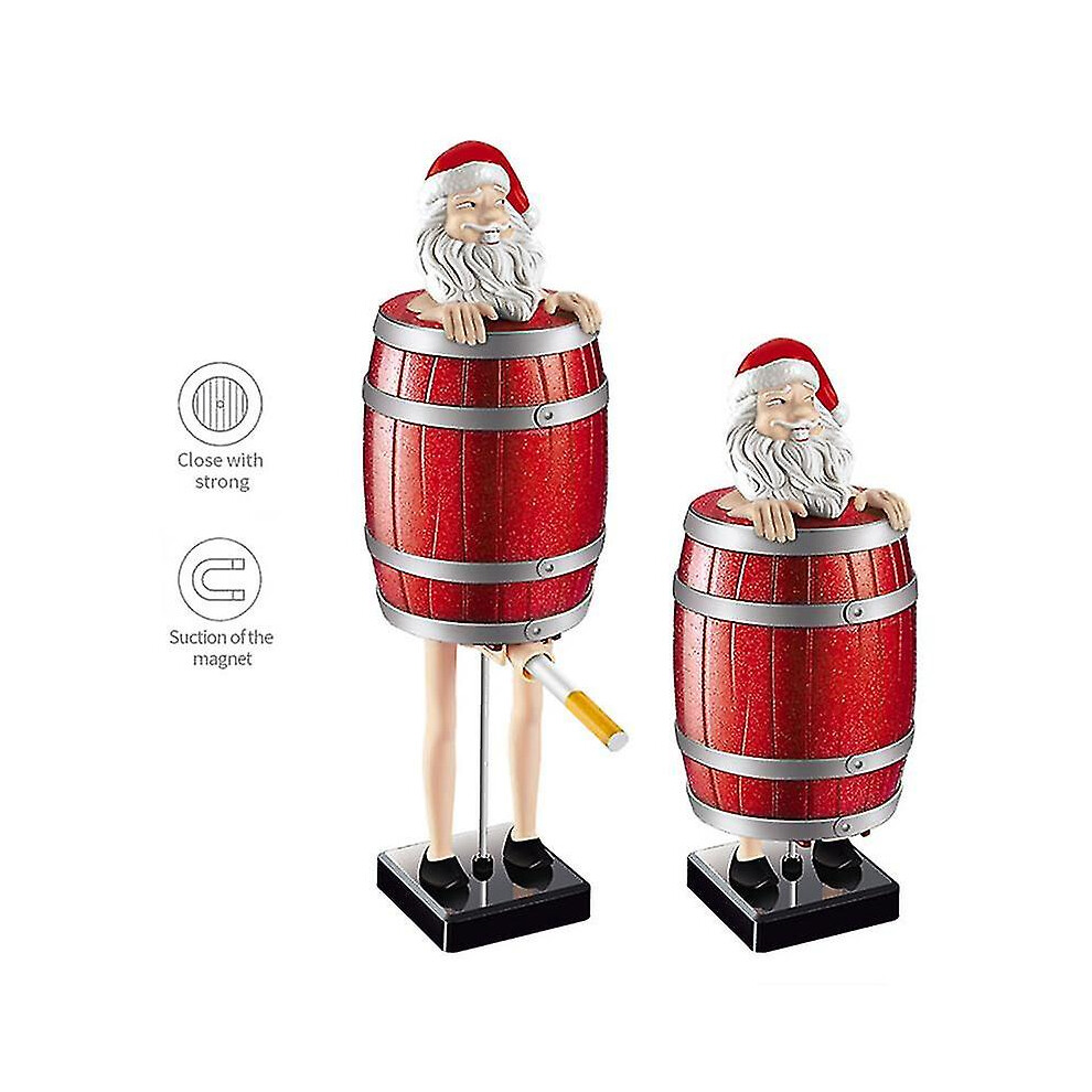 Leatpharkee Red (Santa Claus) Automatic Santa Claus Creative Spoof Cigarette Box Cigarettes Dispenser Storage Case Funny Smoking Tool