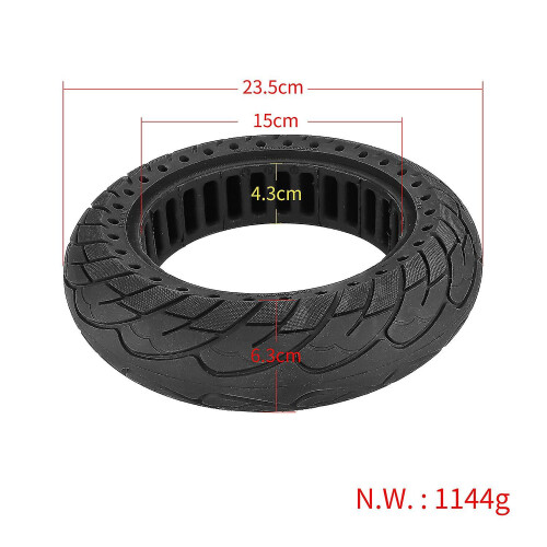 G30 Max 60/70-6.5 Honeycomb Tire 10*2.5 Honeycomb Hole Solid Tire Explosion-proof Tire Rubber Solid Tire 1