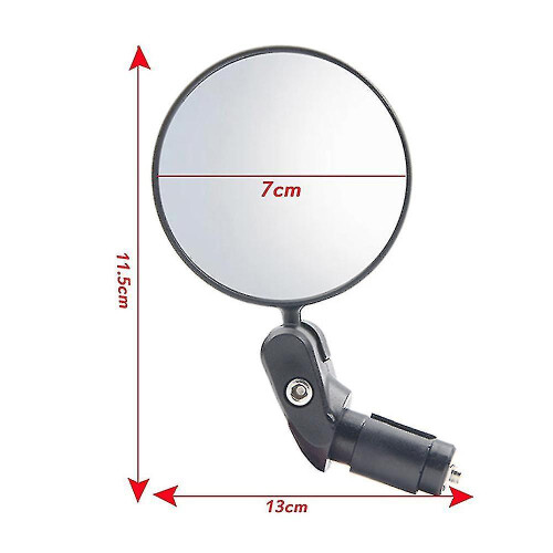 Bike Mirror, Convex Mirror with Adjustable Handlebar Installation 2