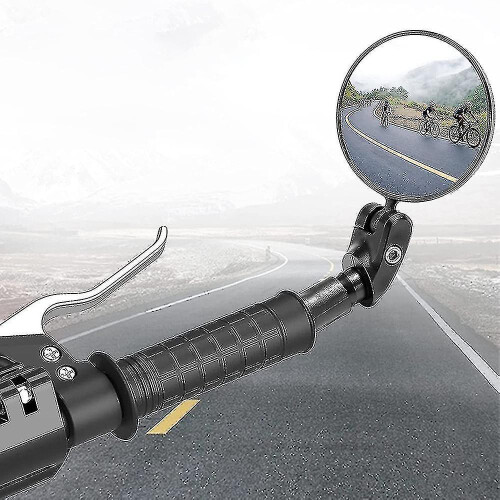 Bike Mirror, Convex Mirror with Adjustable Handlebar Installation 1