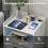 Costway Wooden End Table Smart Nightstand w/ Drawer & Lighted Open Shelf Bedside Table 3