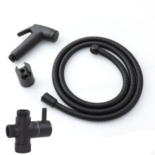 (A) Black Handheld Bidet Spray Gun Abs Shower Head Sprayer Set Toilet Faucet Shower Bidet With Hose And Holder For Bathroom Use