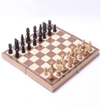 Folding Wooden International Chess Set Pieces Set Board Game Funny Game Chessmen Collection Portable Board Game