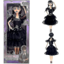 (Black Sari Dress) Wednesday Addams Dolls Plush Toys, Made To Move Wednesday Adams Dolls For Kids