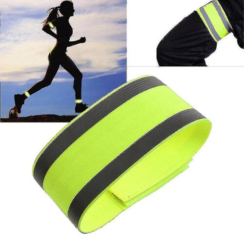 Reflexband - Kardborreband Med Reflex - Universell Gul