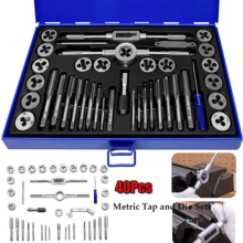 Tap&Die Set 40x Metric Size M3-M12 Bearing Alloy Steel Threading Tool