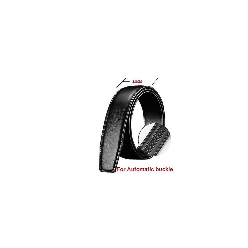 (3.8cm no holes, 125cm) 2.4cm 2.8cm 3.0cm 3.2cm 3.5cm 3.8cm Width Belt Body Strap No With Buckle Businese Genuine Leather Belt For Automatic Pin Buckl