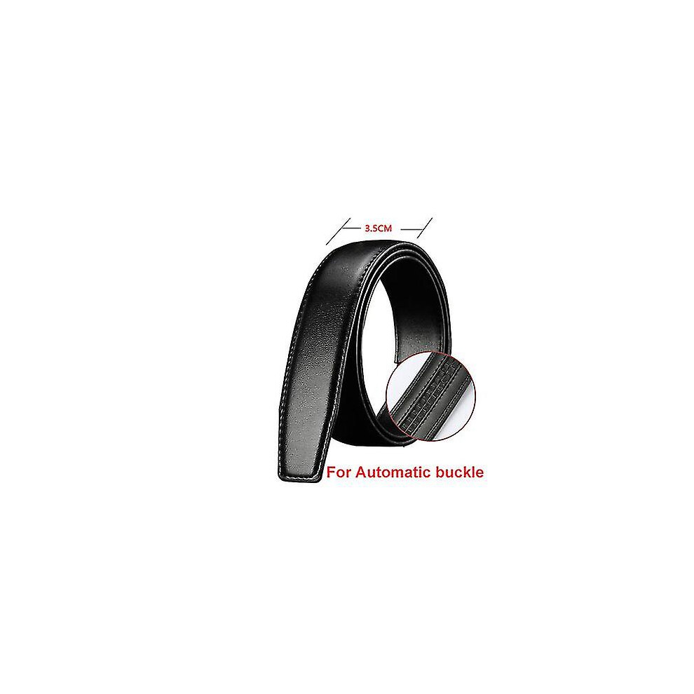 (3.5cm no holes, 125cm) 2.4cm 2.8cm 3.0cm 3.2cm 3.5cm 3.8cm Width Belt Body Strap No With Buckle Businese Genuine Leather Belt For Automatic Pin Buckl