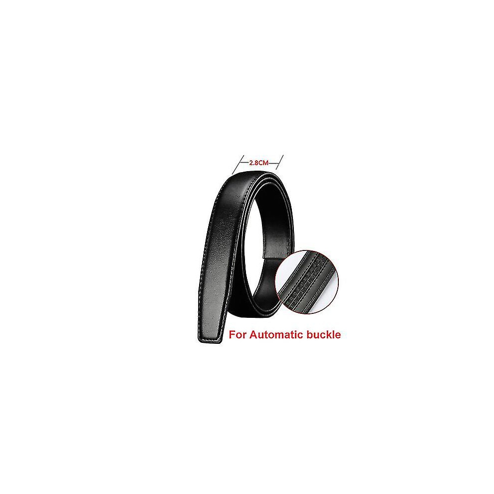 (2.8cm no holes, 105CM) 2.4cm 2.8cm 3.0cm 3.2cm 3.5cm 3.8cm Width Belt Body Strap No With Buckle Businese Genuine Leather Belt For Automatic Pin Buckl