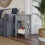 URBN Living (2x Grey) Wooden 1-Drawer Bedside Sofa Side End Table X-Frame Nightstand with Storage Shelf 4