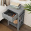 URBN Living (2x Grey) Wooden 1-Drawer Bedside Sofa Side End Table X-Frame Nightstand with Storage Shelf 5