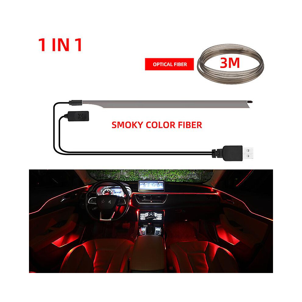 (Usb 1In1 3M Smoked) For Tesla Model 3 Y Car Neon S Ambient Auto Led Strip S App Control Center Console Dashboard Accessories Light 7305602065925