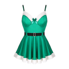 (Green, 2XL) Christmas Lingerie Sexy Santa Lingerie For Women