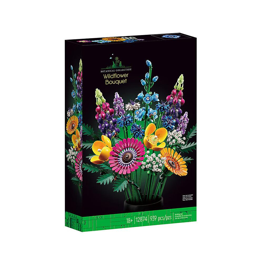 Icons Flower Bouquet 10280 Building Decoration Set - Artificial Flowers With Roses, Decorative Home Accessories, Gift For Him