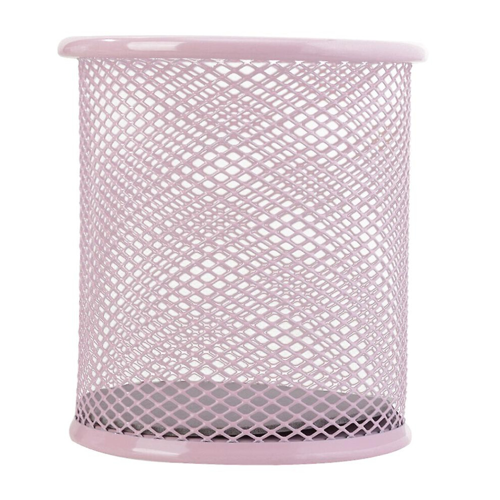 (pink) Pen Holder Cup For Desk, Pencil Cup Holder, Metal Pen Cup For Desk Office Pen Organizer