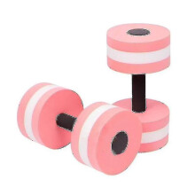 (Gray Pink) Water Aerobic Exercise Foam Dumbbells Pool Resistance Yoga Fitness Aquatic Swimming Equipment