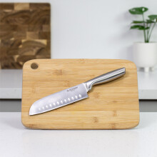 Professional Grade Chefs Knife with Scalloped Edge / Stainless Steel