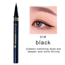 (Black) Smooth Natural Colored Eyeliner 5 Colors Waterproof Quick-drying Liquid Eye Liner