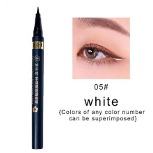 (Brown) Smooth Natural Colored Eyeliner 5 Colors Waterproof Quick-drying Liquid Eye Liner