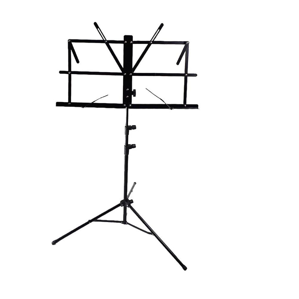 Metal Music Sheet Tripod Stand Foldable Music Stand Holder For Guitar Violin Zheng (black)