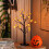 LED Pumpkin Tree, Xmas Halloween Decorations Lighted Birch Tree with LED Pumpkin 7